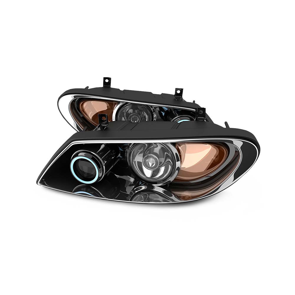 Headlight Assembly ,Compatible with Chevy – Black, Large